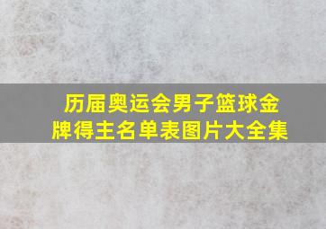 历届奥运会男子篮球金牌得主名单表图片大全集