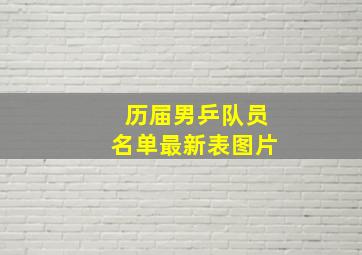 历届男乒队员名单最新表图片