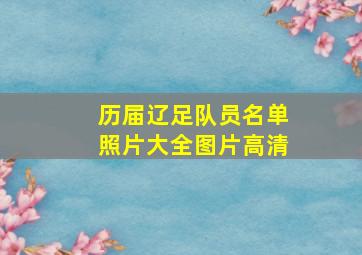 历届辽足队员名单照片大全图片高清