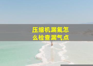 压缩机漏氟怎么检查漏气点