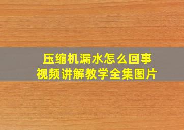 压缩机漏水怎么回事视频讲解教学全集图片