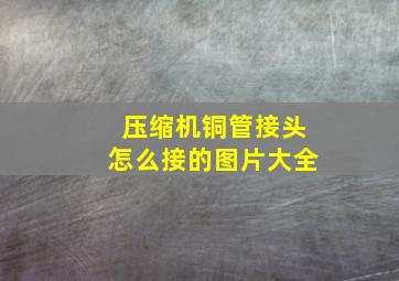 压缩机铜管接头怎么接的图片大全