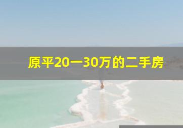 原平20一30万的二手房