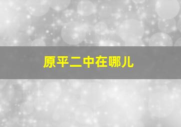 原平二中在哪儿