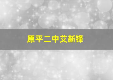 原平二中艾新锋