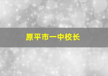 原平市一中校长