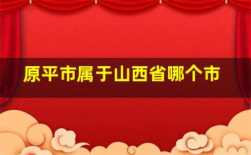 原平市属于山西省哪个市