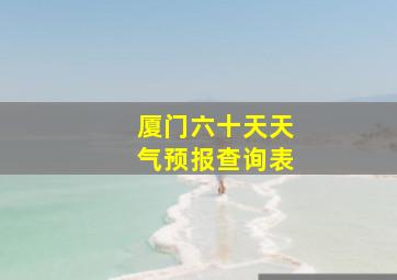 厦门六十天天气预报查询表