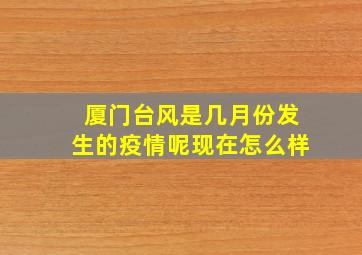 厦门台风是几月份发生的疫情呢现在怎么样