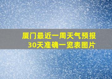 厦门最近一周天气预报30天准确一览表图片