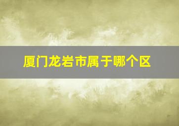 厦门龙岩市属于哪个区