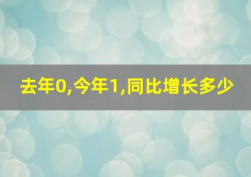 去年0,今年1,同比增长多少