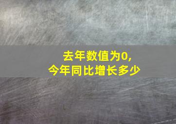 去年数值为0,今年同比增长多少