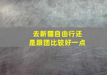 去新疆自由行还是跟团比较好一点