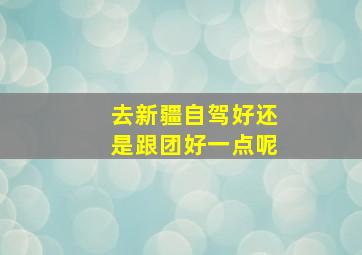 去新疆自驾好还是跟团好一点呢