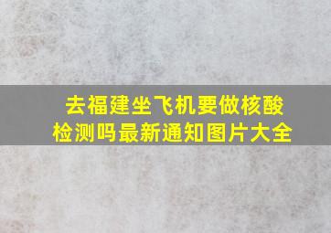 去福建坐飞机要做核酸检测吗最新通知图片大全