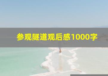 参观隧道观后感1000字