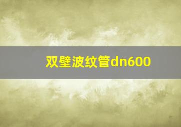 双壁波纹管dn600