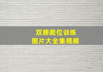 双膝跪位训练图片大全集视频