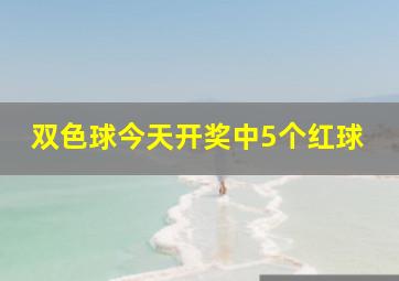 双色球今天开奖中5个红球