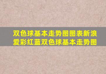 双色球基本走势图图表新浪爱彩红蓝双色球基本走势图