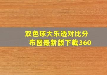 双色球大乐透对比分布图最新版下载360