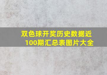 双色球开奖历史数据近100期汇总表图片大全