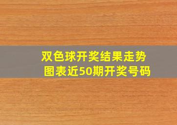 双色球开奖结果走势图表近50期开奖号码