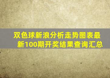 双色球新浪分析走势图表最新100期开奖结果查询汇总