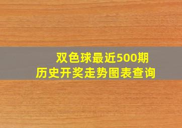 双色球最近500期历史开奖走势图表查询