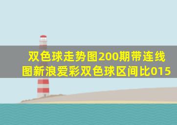 双色球走势图200期带连线图新浪爱彩双色球区间比015