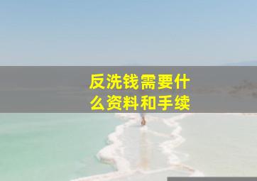 反洗钱需要什么资料和手续