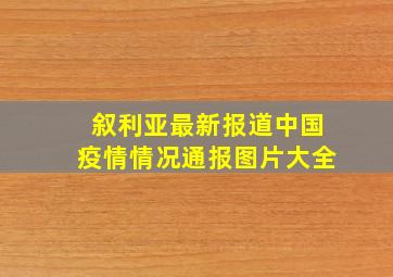 叙利亚最新报道中国疫情情况通报图片大全