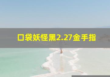 口袋妖怪黑2.27金手指