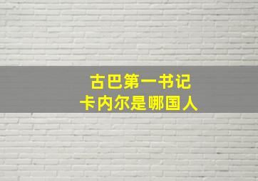 古巴第一书记卡内尔是哪国人