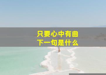 只要心中有曲下一句是什么