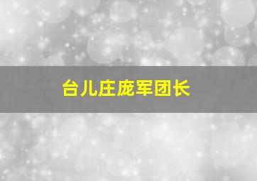 台儿庄庞军团长