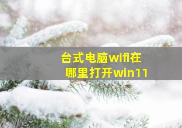 台式电脑wifi在哪里打开win11