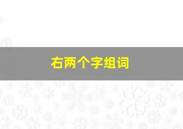 右两个字组词