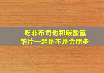 吃非布司他和碳酸氢钠片一起是不是会屁多