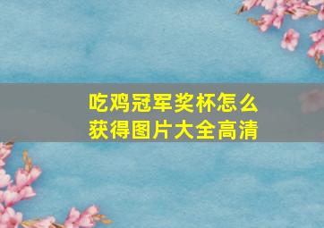 吃鸡冠军奖杯怎么获得图片大全高清