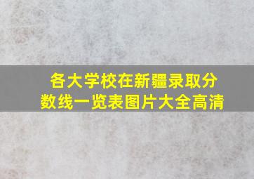 各大学校在新疆录取分数线一览表图片大全高清