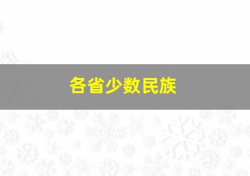 各省少数民族