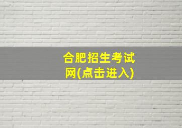 合肥招生考试网(点击进入)