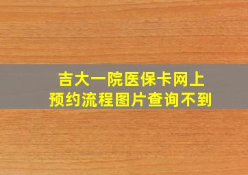 吉大一院医保卡网上预约流程图片查询不到