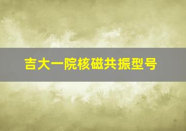 吉大一院核磁共振型号