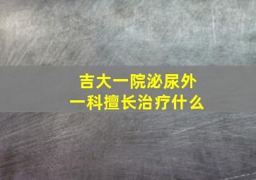 吉大一院泌尿外一科擅长治疗什么