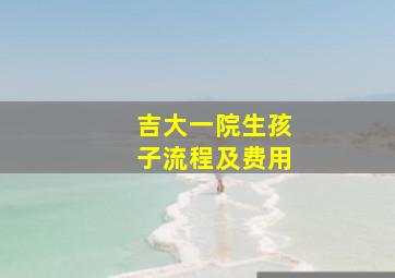 吉大一院生孩子流程及费用