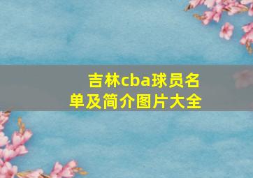 吉林cba球员名单及简介图片大全