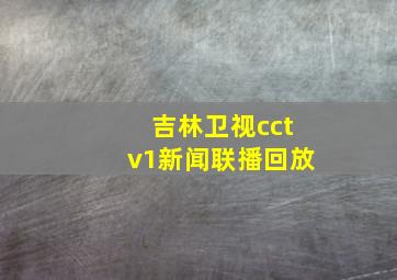 吉林卫视cctv1新闻联播回放